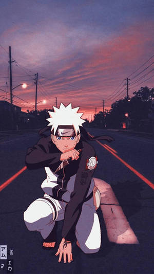 Naruto på tom gade æstetisk