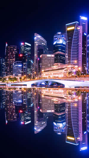 Neon City baggrund — Neon by Wallpapers