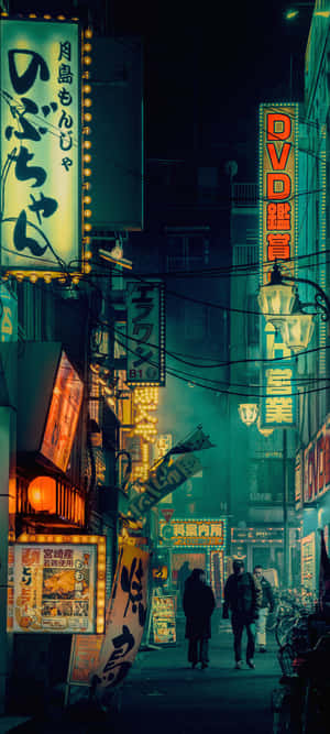 Neon natte livs gyde — iPhone 16e Wallpapers