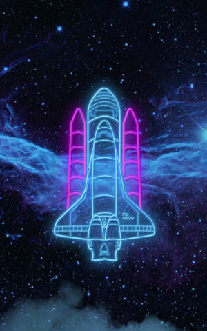 Neon rumskib tapet — Lenovo Legion Y700 AI Wallpapers