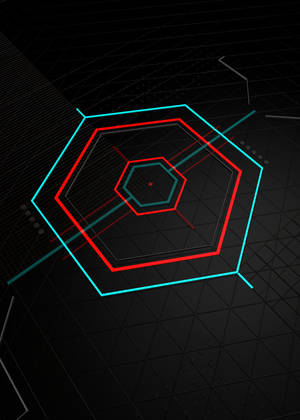 Neon Hexagon Laser wallpaper — Oppo Pad 6 Wallpapers