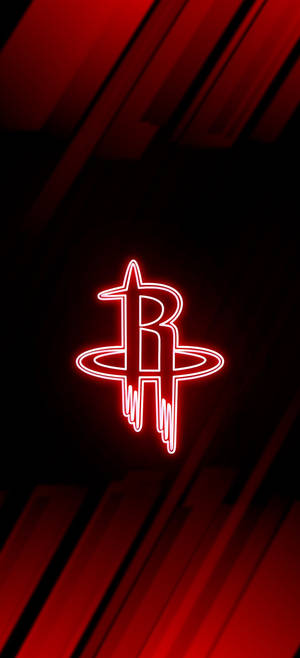 Neonrød Houston Rockets tapet — iPhone 13 Pro Wallpapers