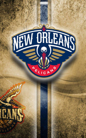 New Orleans Pelicans Grunge Kunst wallpaper. — Galaxy Tab S10 Lite Wallpapers
