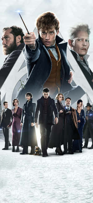 Newt Scamander med fantastiske væsner fra magisk kuffert — Oppo Find N3 Wallpapers