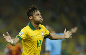 Neymar fejrer FC Barcelonas sejr. — Neymar Wallpapers