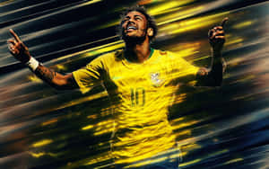Neymar Jr. viser sin utrolige atletik på fodboldbanen — Neymar Wallpapers
