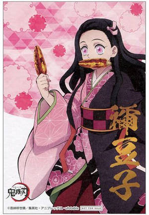 Nezuko fra Demon Slayer med majs