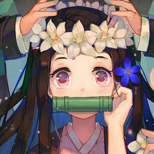 Nezuko med blomsterkrone