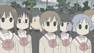 Nichijou-elever med afdæmpede farver