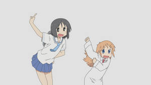 Nichijou Nano og Hakase danser — Anime dans Wallpapers