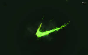 Nike Logo Neon Grøn Æstetik