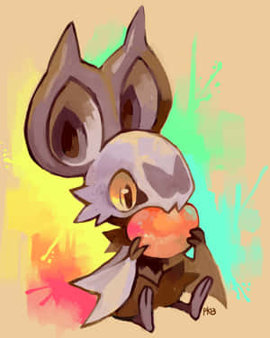 Noibat spiser frugt grafik — Pokemon telefon Wallpapers