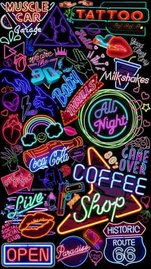 Neonæstetisk baggrund — Neon æstetik Wallpapers