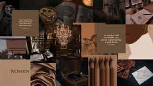 Aesthetic Brown baggrund — Lysebrun æstetik Wallpapers