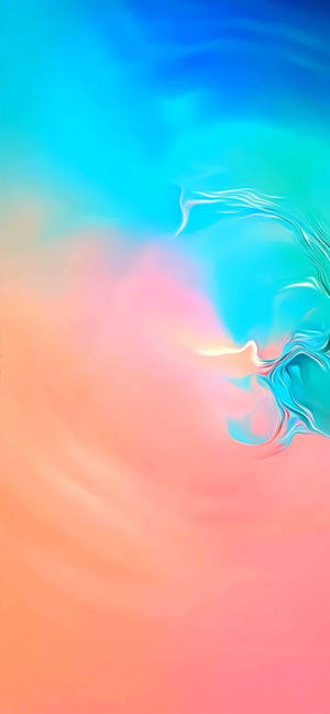 Akvarel abstrakt kunst i pink blå grøn farvegradient S10 tapet. — iPhone 16e Wallpapers