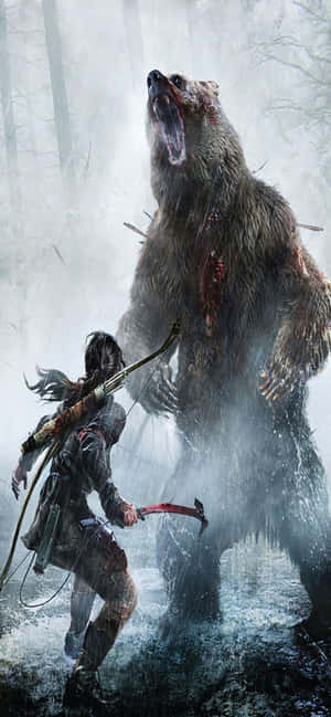 Iphone Xs Max Rise Of The Tomb Raider Baggrund — Galaxy A54 Wallpapers