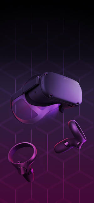Oculus Quest 2 lilla abstrakt kunst baggrund — iPhone 14 Pro Wallpapers