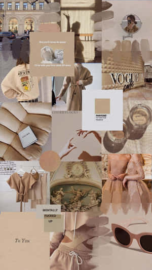 Omfavn beigeens tidløse skønhed — Beige æstetik GIF Wallpapers