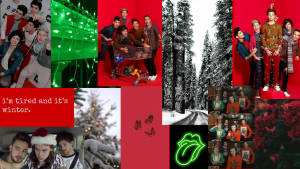 One Direction julecollage baggrund