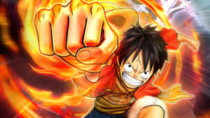 One Piece - en karakter med en knytnæve i hånden — Luffy Wallpapers