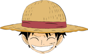 One Piece Luffy glad udtryk