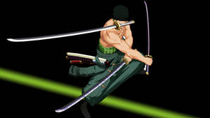 One Piece Skrivebordsbaggrund Zoro Sværd