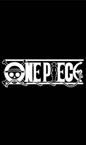 One Piece telefonlogo på sort — One piece telefon Wallpapers