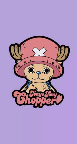 One Piece Telefon Chopper på Lilla Baggrund — One piece telefon Wallpapers