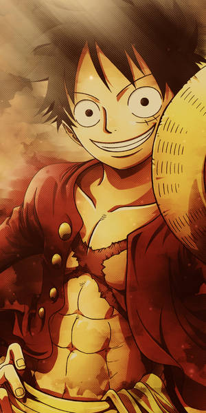 One Piece Telefon Luffy Smilende Med Stråhat — One piece telefon Wallpapers
