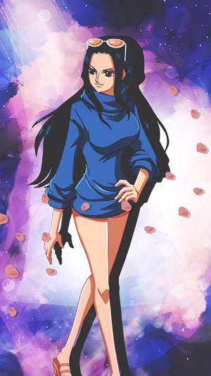 One Piece Telefon Boa I Blå Sweater — One piece telefon Wallpapers