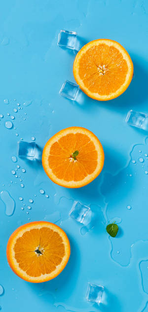 Oneplus Oranges And Ice wallpaper — iPhone 15 Wallpapers