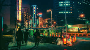 Neon City baggrund — Neon by Wallpapers