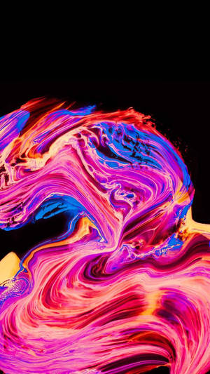 AMOLED-baggrundsbillede af smurt digital maling i forskellige farver.