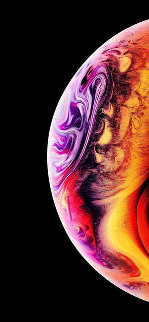 Marmoreret lilla abstrakt halv boble iPhone XR wallpaper — iPhone Xr Wallpapers
