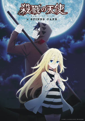 Plakat af Angels Of Death anime med karakterer tapet — Oppo Pad 5 Pro Wallpapers