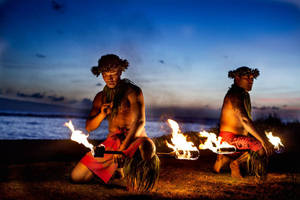 Optrædende hawaiianske folk baggrund — Skumring Wallpapers