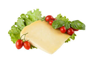 Osteskive med tomater på salat wallpaper — Ren Wallpapers