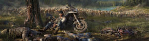 Days Gone zombieangreb i marken wallpaper — 3840x1080 Wallpapers