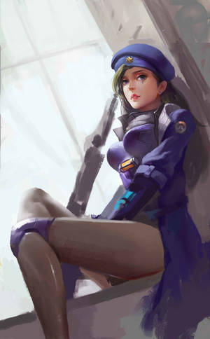 Overwatch telefon Ana pistol maleri — RedMagic Tablet Wallpapers