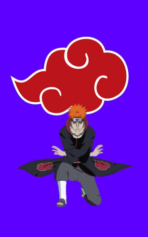 Akatsuki Sky iPhone på Blå Baggrund — Galaxy Tab Active5 Wallpapers