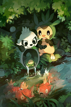 Pancham, Chespin og Budew — Sej fisk Wallpapers