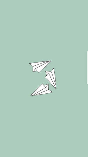 Papirfly Grøn og Hvid Æstetik — Hvid æstetik Wallpapers