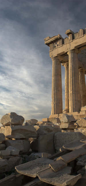 Parthenon murbrokker og rester på Akropolis — Vivo V80 Lite Wallpapers