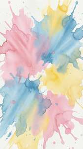 Abstrakte akvarelsprøjt i pastelfarver. — Indie æstetik Wallpapers