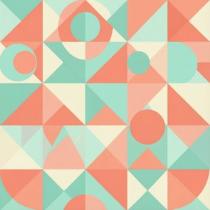 Moderne pastel geometrisk mønster med trekanter og cirkler. — Galaxy Watch Wallpapers