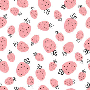Pastel jordbær kunstværk — Pastel pink Wallpapers