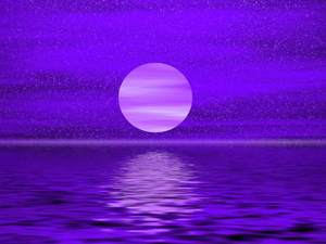 Pastel lilla neonlys måne baggrund — Neon måne Wallpapers