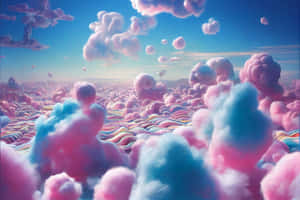 Pastel lyserøde og blå trippy skyer — Pastel pink Wallpapers