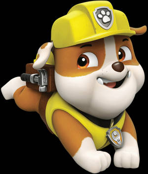 Paw Patrol Rubble med værktøjskasse baggrundsbillede — Motorola Razr Ultra 2026 Wallpapers