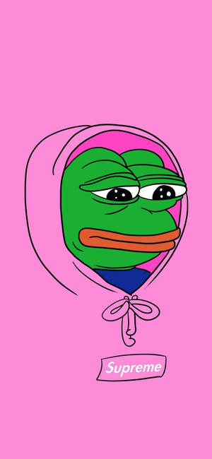 Pepe The Frog i Supreme tapet — iPhone 16 Pro Max Wallpapers